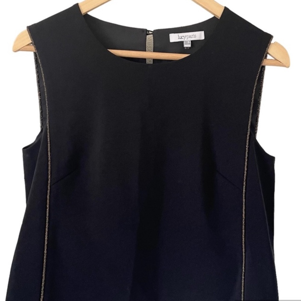 NWT Lucy Paris Sleeveless Top with Bead Detail - Size Medium